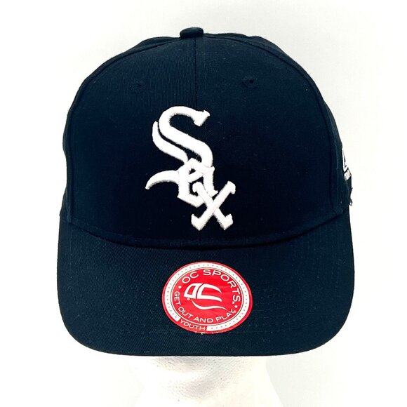 Chicago White Sox Youth Baseball Cap Hat OC Sports Team Official MLB Black New - Picture 2 of 14
